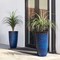 23.75"H Set of 4 Oversized Eco-Friendly PP and Stone Honeycomb Textured Tall Plastic Planter